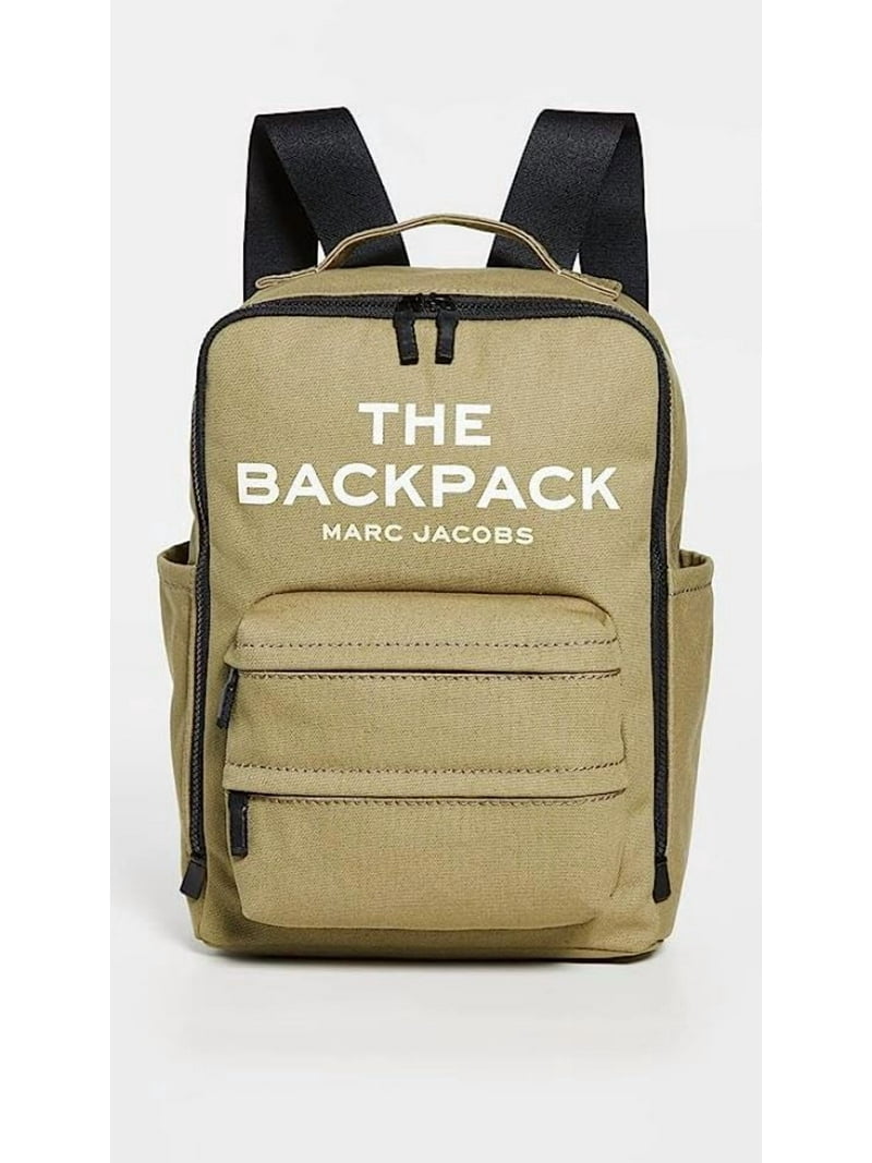 MARC JACOBS リュック　ナイロン　ベージュ　キャメル Marc Jacobs Canvas Backpack, Slate Green, Adjustable, Double Zip