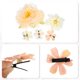 thumbnail image 4 of 5 piezas de clips para el cabello con flores falsas, accesorios para el cabello de flores para mujeres y niñas, naranja y blanco, 4 of 7