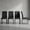 Four Black, variant on Ciphrias Light Gray Dining Chairs Set of 2 PU Leather Padded Iron Legs for Dining Room