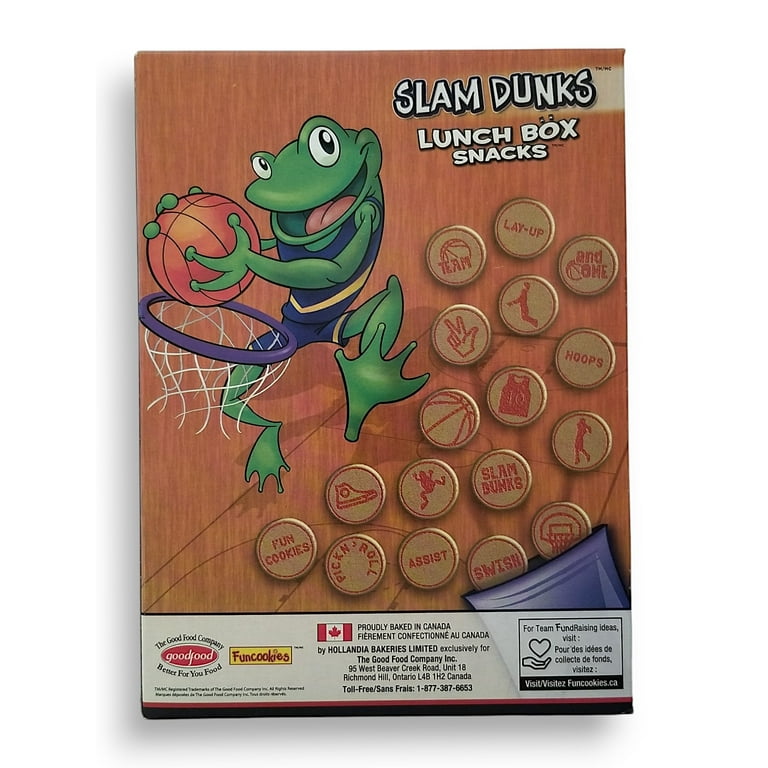 Funcookies Slam Dunks Sprinkled Cookies, Lunch Box Snacks , (6