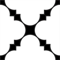 HomeRoots 555908 12 x 12 in. Black & White Tri Peel & Stick Tiles