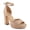 BEIGE, variant on Azura Sparksfly Women's Ankle Strap Platform Sandal with Cushioned Footbed
