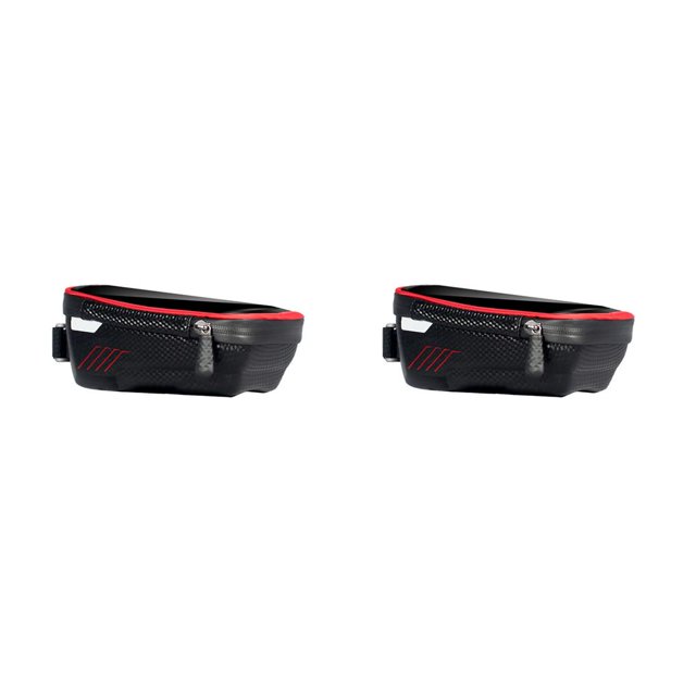 Soidarity WILD MAN Bolsas de bicicleta Impermeable Bike Funda para teléfono móvil Pantalla táctil Bike Front Top Tube Saddle Pouch Ciclismo rojo 2Conjunto