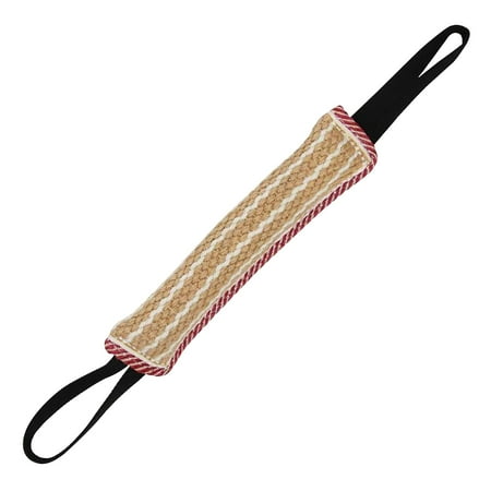 OAVQHLG3B Dog Tug Toy, Dog Bite Jute Pillow Pull Toy with Strong Handles, Perfect for Tug of War, Puppy Training Interactive Play, Durable Bite Training Toys for Medium to Large Dogs