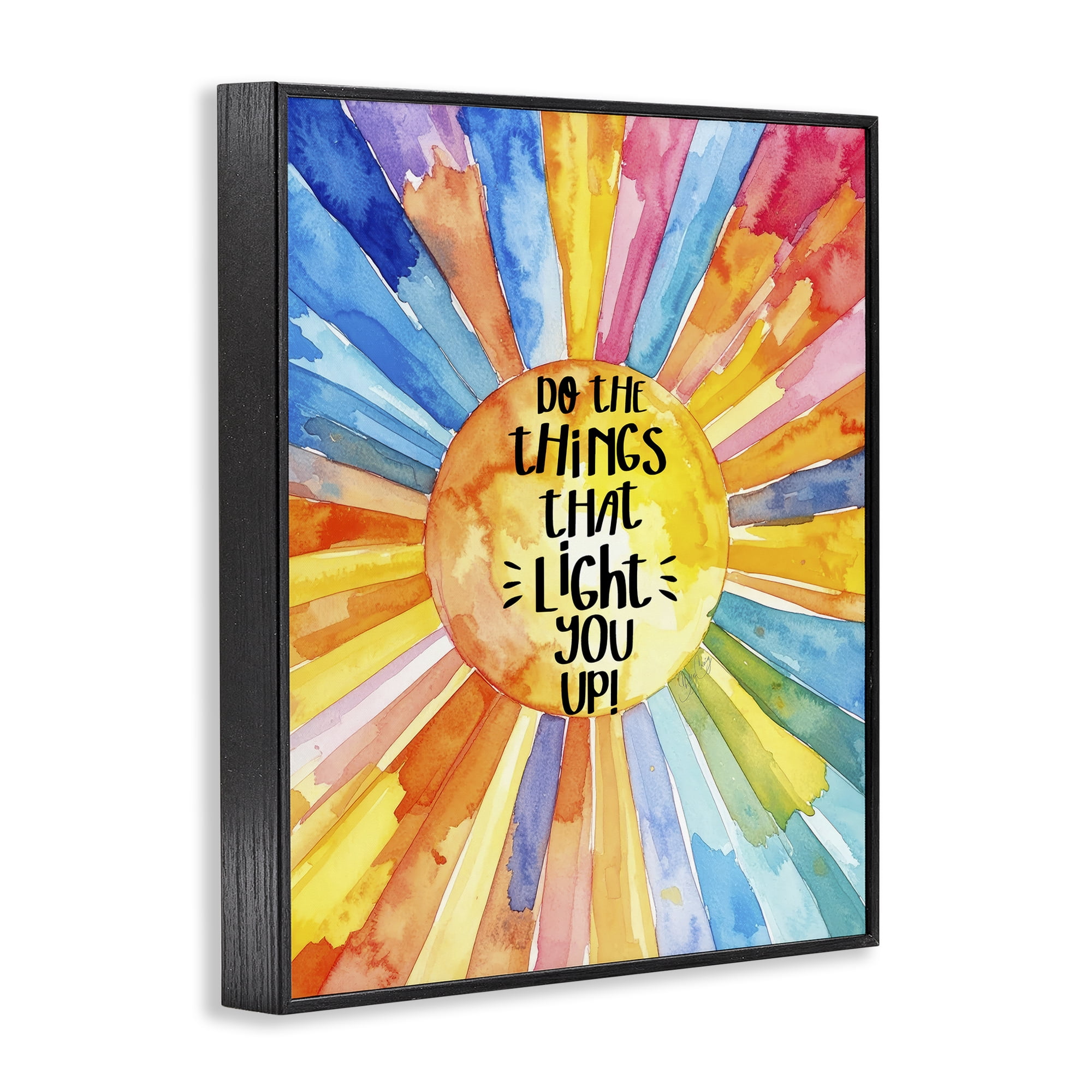 Stupell Industries Things That Light You Up Black Framed Giclee Art, design by Shelly Craig