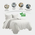 thumbnail image 4 of Moonlight20015 3-Piece Lightweight Microfiber Ultrasonic Floral Quilt Set, White, King, 4 of 12