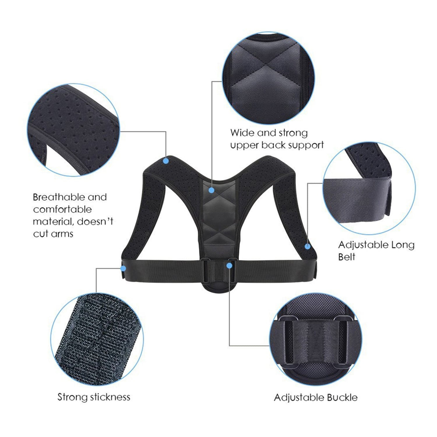 Adjustable Posture Clavicle Support Corrector Back Shoulders Brace