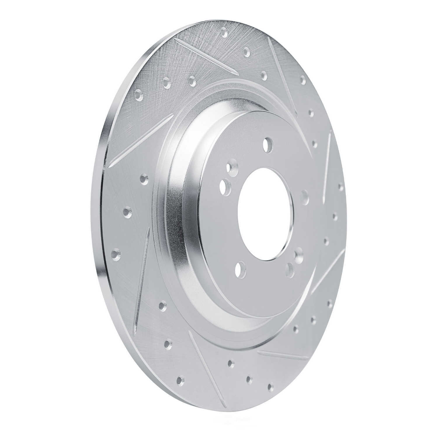 Dynamic Friction Company 631-21049R DFC Brake Rotor - Drilled And Slotted - Silver