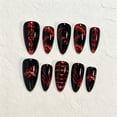 thumbnail image 4 of Halloween Nail Art Stickers 24 Pcs, Skulls and Bones Flowers Butterflies Cool Edgy Elegant Wearable Nail Tips, Spooky Chic False Nail Decor for Women Girls, Party Manicure DIY Kit, 4 of 5