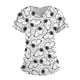 thumbnail image 4 of Camiseta de Snoopy de Estados Unidos para mujer, uniformes de trabajo hospitalarios informales, ropa de trabajo de cuello en V y manga corta, ropa de enfermera de dibujos animados para mujer, 4 of 4