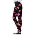 thumbnail image 2 of Gibobby Pantalones de yoga Entrenamiento Gimnasio Día Botín Correr Yoga Para Yoga Control Correr Pantalones de mujer Pantalones Adelgazar Barriga Pilates Imprimir San Valentín(Negro， S), 2 of 4