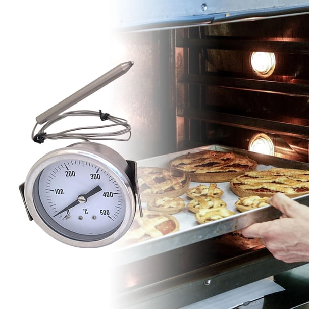 Termómetro Para Alimentos De Acero Inoxidable - Ideal Para Barbacoa, Horno O Ahumador (Rango 50-500°C / 100-1000°F)