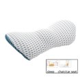 thumbnail image 2 of Riwesomey Almohada de espuma viscoelástica 4D, almohada de soporte Lumbar, cojín para la cintura del asiento del coche, protección de la columna Ventana automotriz azul gris claro, 2 of 8