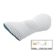 thumbnail image 2 of Riwesomey Almohada de espuma viscoelástica 4D, almohada de soporte Lumbar, cojín para la cintura del asiento del coche, protección de la columna Ventana automotriz azul gris claro, 2 of 8