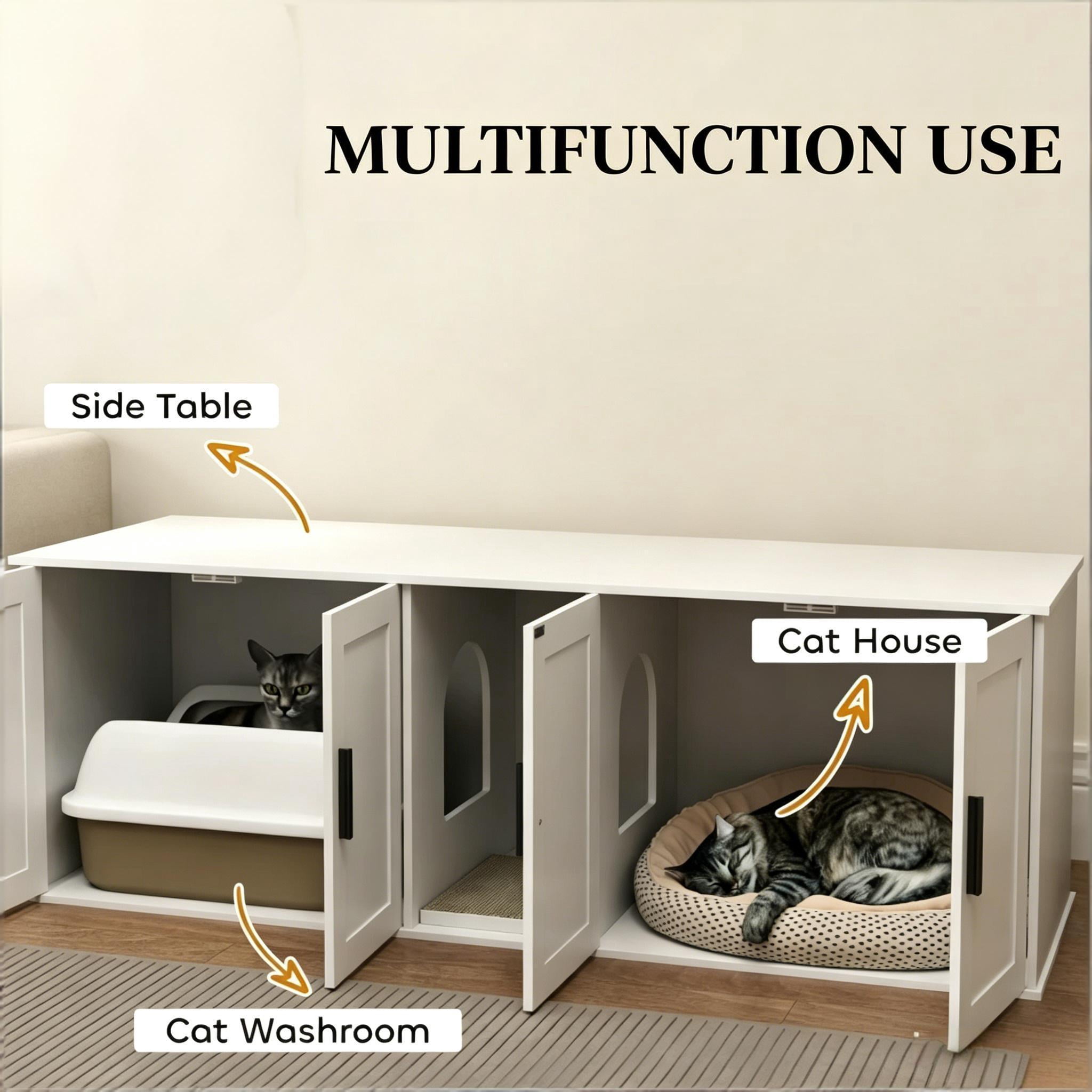 Cat litter Box Furniture,Cat Litter Box Enclosure,Hidden Litter Box Furniture