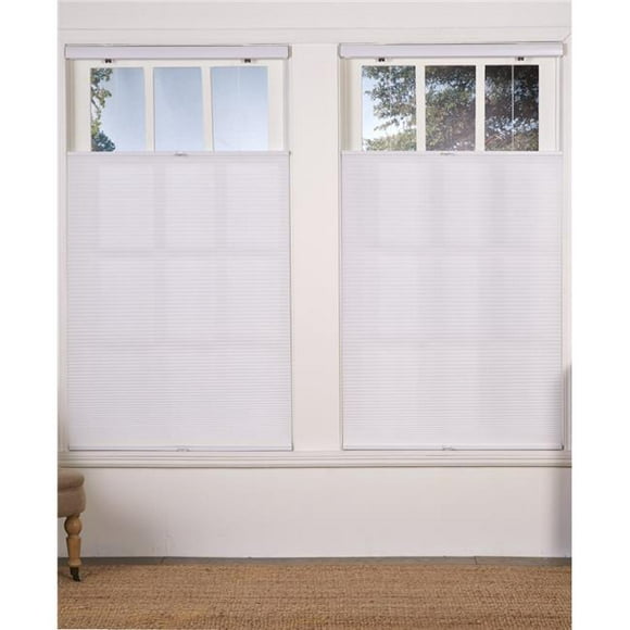Safe Styles UBG41X64PO Cordless Light Filtering Top Down Bottom Up Shade&#44; White - 41 x 64 in.