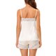 thumbnail image 3 of Conjuntos de pijama de satén para mujer INSPIRE CHIC con tirantes de encaje y pantalones cortos, 2 piezas, conjuntos de lounge de seda, XL, blanco, 3 of 6