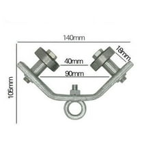 Hxlamzoo Heavy-Duty Stainless Steel Pulley with Double Bearings - 40x40mm & 50x50mm Galvanized Pulley Assembly for Cranes, Hoists, Sliding Doors