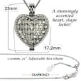 thumbnail image 5 of Nana Heart of Hearts Birthstone Adult Female Locket Pendant, Sterling Silver & Mother of Pearl, W/ a 22" Adj Box Chain, Platinum Plated - March, 5 of 7