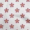 thumbnail image 1 of oneOone Tissu Popeline de Coton Rouge Carmin à Fleurs Tissu pour Robe Tissu Imprimé au Mètre 56 Pouces de Large, 1 of 4
