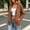 Coffee, variant on Woemens Zip Front Hoodies, Casual Long Sleeve Drawstring Lightweight Fall Jackets with Pockets Black Size M