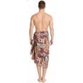 thumbnail image 2 of HAPPY BAY Men's Pareo Standard Surfing Sarong Full Beach Wrap One Size Grey-F326 Summer Vacation Party, 2 of 6