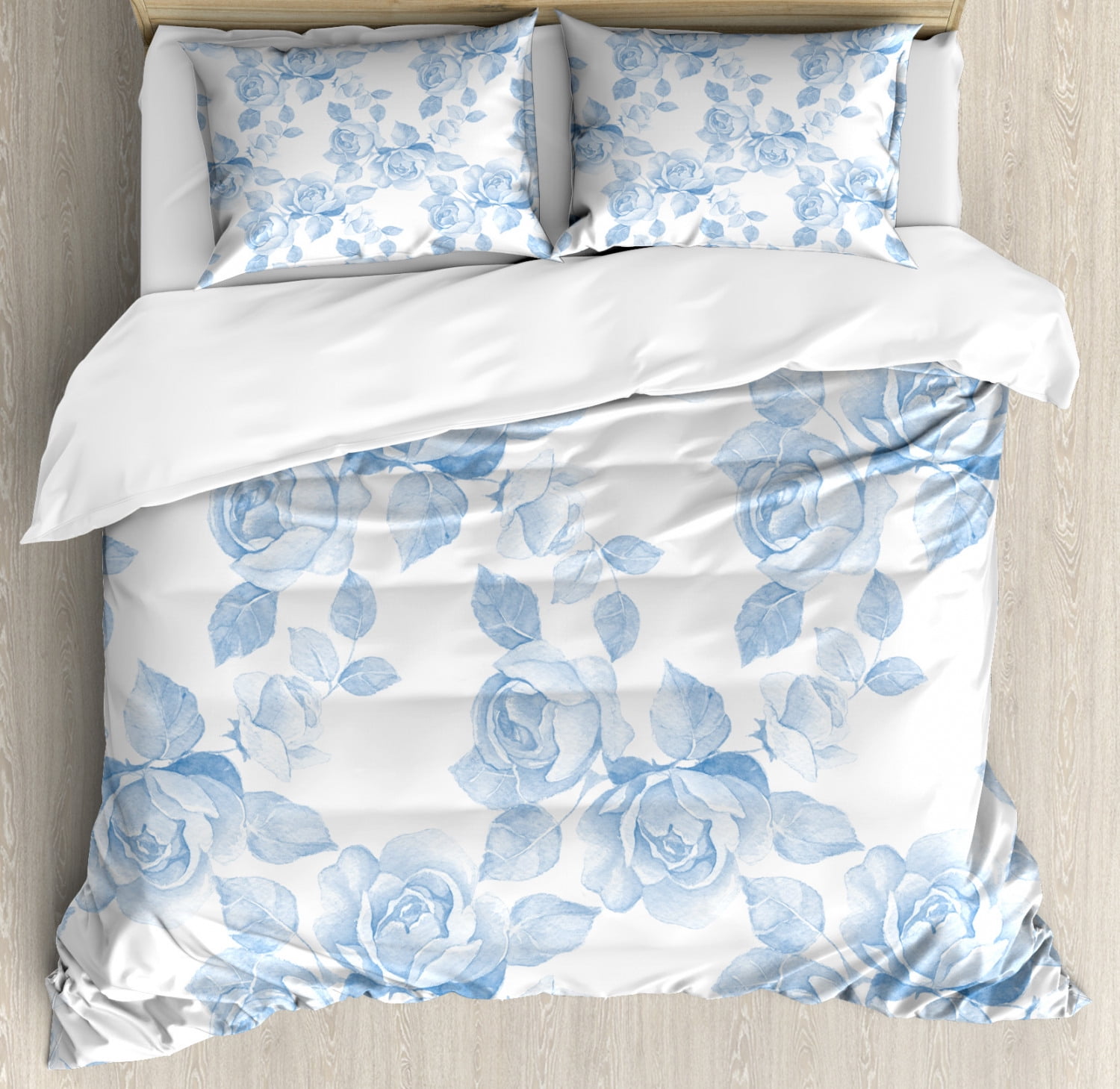 Faded Modern Floral Duvet Quilt Cover Bedding Set