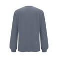 thumbnail image 3 of Sevevn Fashion Woman Long Sleeve Solid V-neck Blouse Tops Silver M Holiday Gift Finder, 3 of 8