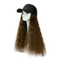 thumbnail image 2 of beishanbush Clothing 2025 Visors Baseball Cap Hair Wave Curly Hairstyle Adjustable Wig Hat Attached Long Hair C, 2 of 2