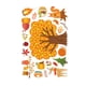 thumbnail image 1 of Bienvenido Acción de Gracias Pavo Etiqueta Calabaza Hoja de Arce Fruta Etiqueta Estática, 1 of 4