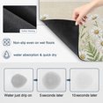 thumbnail image 3 of Spring Daisy Dish Drying Mats for Kitchen Counter, Rustic Wildflower Farmhouse Floral Botanical Absorbent Coffee Bar Mat with Non-slip Rubber Backed Quick Drying Dish Rack Pad 12"x16", 3 of 9