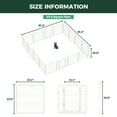thumbnail image 7 of FXW Aster Dog Playpen Designed for Courtyard, RV Camping, 24" 16 Panels for Small Dogs, White, 7 of 7