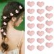thumbnail image 1 of 20 minipinzas para el cabello con forma de corazón, lindas horquillas rosas para mujeres y niñas, pasadores pequeños para novia, boda, cumpleaños, decoración del cabello, 1 of 5