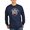 Navy, variant on - Coolest Girls Play Hockey Long Sleeve Dark T Shirt - Long Sleeve Dark T-Shirt