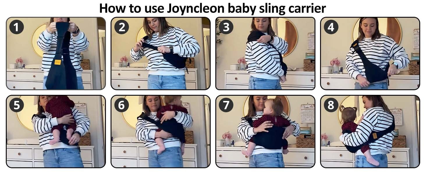 Gilysido Black Baby Carrier for Toddler, Safety and Non-Slip, Lightweight and Adjustable（5 months to 4 years)