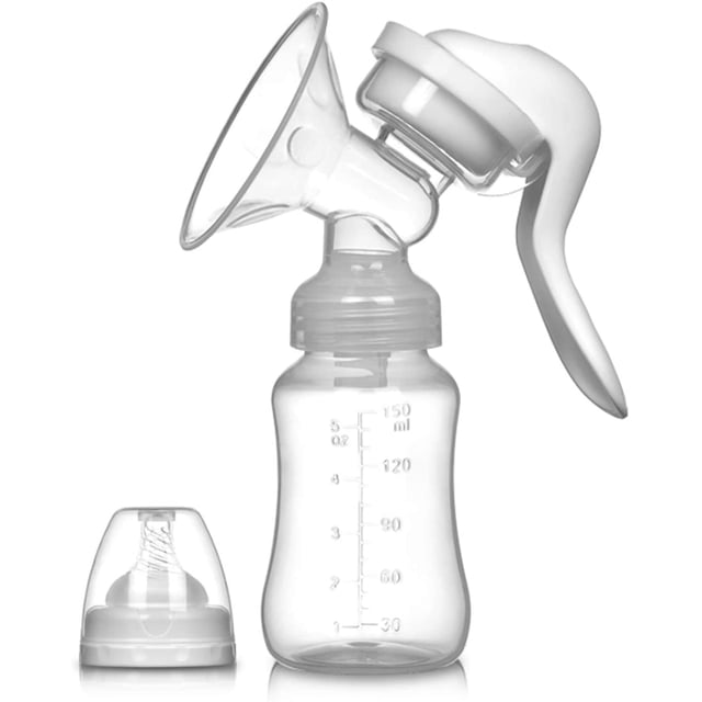 Extractor de leche manual - Extractor de leche portátil de silicona, sin BPA