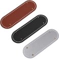 thumbnail image 2 of Juego de 3 piezas de bolsa de cuero pu, gancho inferior para cojín, parte inferior ovalada de 30x10cm con gancho con orificio, parte inferior para bolsa tejida a mano DIY oso de fresa Electrónica, 2 of 5