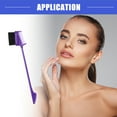 thumbnail image 3 of Vocoste Dual Comb Eyebrow Brushes Eyelash Eyebrow Travel Makeup Tool Purple 6.77" Length, 3 of 7