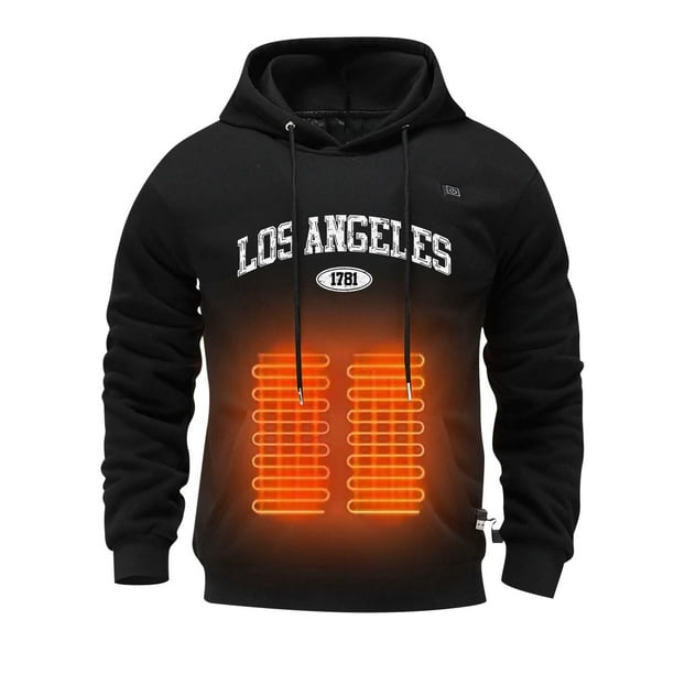 WILLBEST Sudaderas Navideñas Sudadera con Capucha Informal De Invierno Abrigada para Hombre sin Batería XXXXGrande