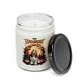 thumbnail image 2 of Mummy Basset Hound Happy Halloween with Pumpkins Bats Spooky Fun Soy Wax Candle Bassets Dog Breed Lovers Gifts Idea 9oz White Birch & Black Pepper Candle - 00019, 2 of 5