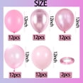 thumbnail image 2 of 60 Packs 12 Inch Pink Balloons Set, Metallic Pink Pearl Macaron Light Pink Balloons for Birthday Wedding Baby Shower Party Decorations, 2 of 6