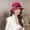 Hot Pink, variant on Women's Bucket Hat, Structured Round Crown with a Medium Brim, Classic European Style for Fall Fashion, Travel and Sophisticated Sun Protection. Red