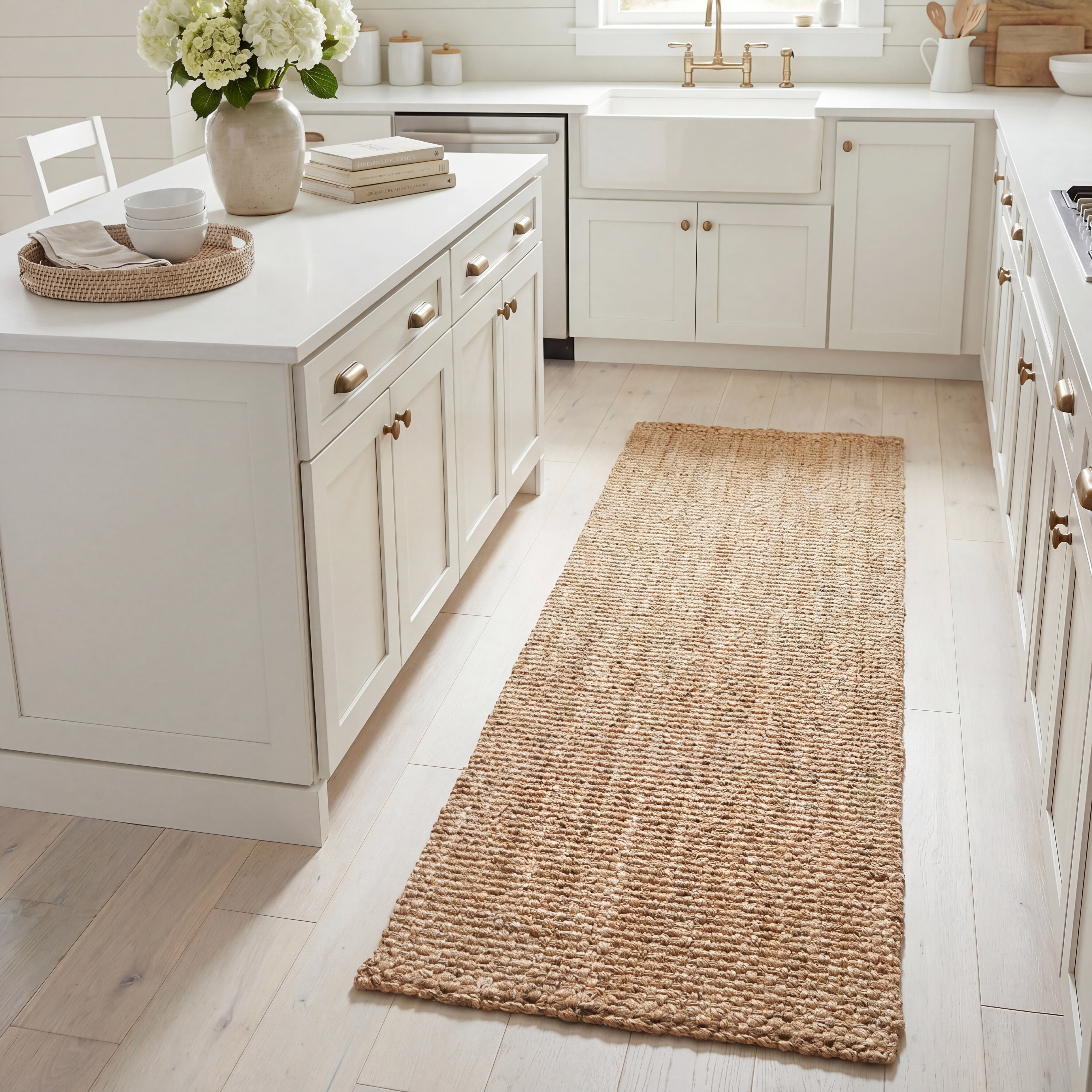 Safavieh Natural Fiber Malcolm Solid Runner Rug, Natural, 2'3" x 22'