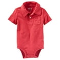 thumbnail image 1 of OshKosh B'gosh Barboteuse Polo à Manches Courtes pour Bébé Garçon, Rouge, 6-9 Mois, 1 of 1