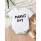 thumbnail image 3 of Baby Boys Casual "MAMA'S BOY" Romper, Short Sleeve Crew Neck Bodysuit For Summer, 3 of 5