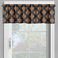 thumbnail image 2 of Ambesonne Fleur De Lis Window Valance, Victorian Gothic, 54" X 18", Dark Blue Orange, 2 of 5