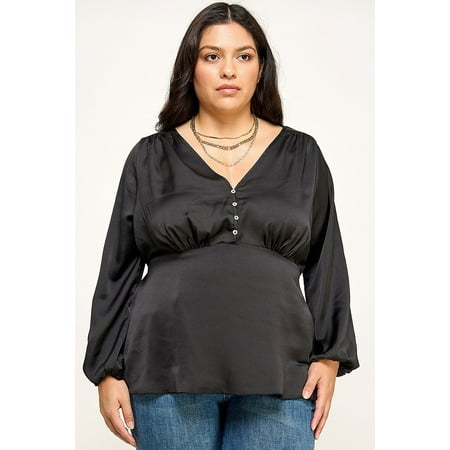 Satin Babydoll Blouse