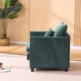 thumbnail image 3 of CQSXDA Contemporary Single Armchair For Living Rooms With Thick Cushion And 3-Pillow Set, Dark Green, 3 of 16