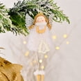 thumbnail image 4 of Adornos navideños con forma de ángel para colgar en el árbol, manualidades navideñas, decoraciones de elfos, 4 of 5