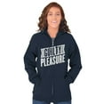 thumbnail image 3 of Guilty Pleasure Funny Sassy Workout Unisex Fleece Graphic Zip Up Hoodie Brisco Brands 4X, 3 of 5